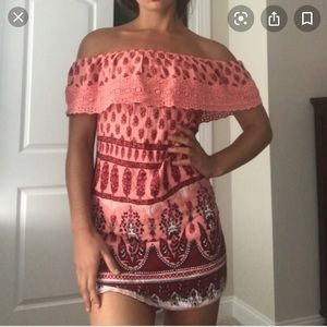 Hollister Pink Off-Shoulder Dress